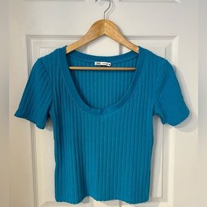 Zara Blue Crop